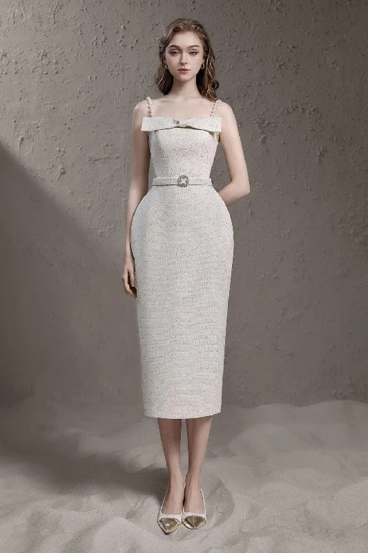 Brunch - Suitable Casual Dresses for a Relaxed Gathering Cherly Pegged Square Neck Canvas Calf Length Dress Brunch - Suitable Casual Dresses for a Relaxed Gathering Cherly Pegged Square Neck Canvas Calf Length Dress