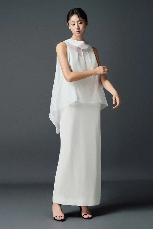 Embroidered Casual Dresses with Intricate Designs Lenore Straight Sleeveless Silk Ankle Length Dress Embroidered Casual Dresses with Intricate Designs Lenore Straight Sleeveless Silk Ankle Length Dress