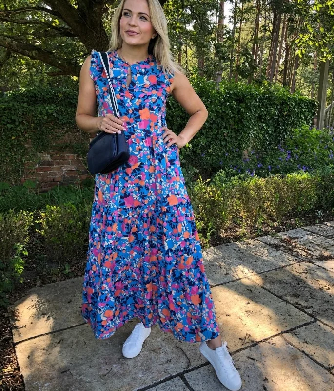 Argyle - Printed Casual Dresses in Pastel Hues​ Brakeburn Bloom Floral Maxi Dress