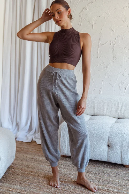 Mini dresses with criss - cross backs for a flirty look New Soul Drawstring Ribbed Knit Jogger Pants Grey Marle Mini dresses with criss - cross backs for a flirty look New Soul Drawstring Ribbed Knit Jogger Pants Grey Marle
