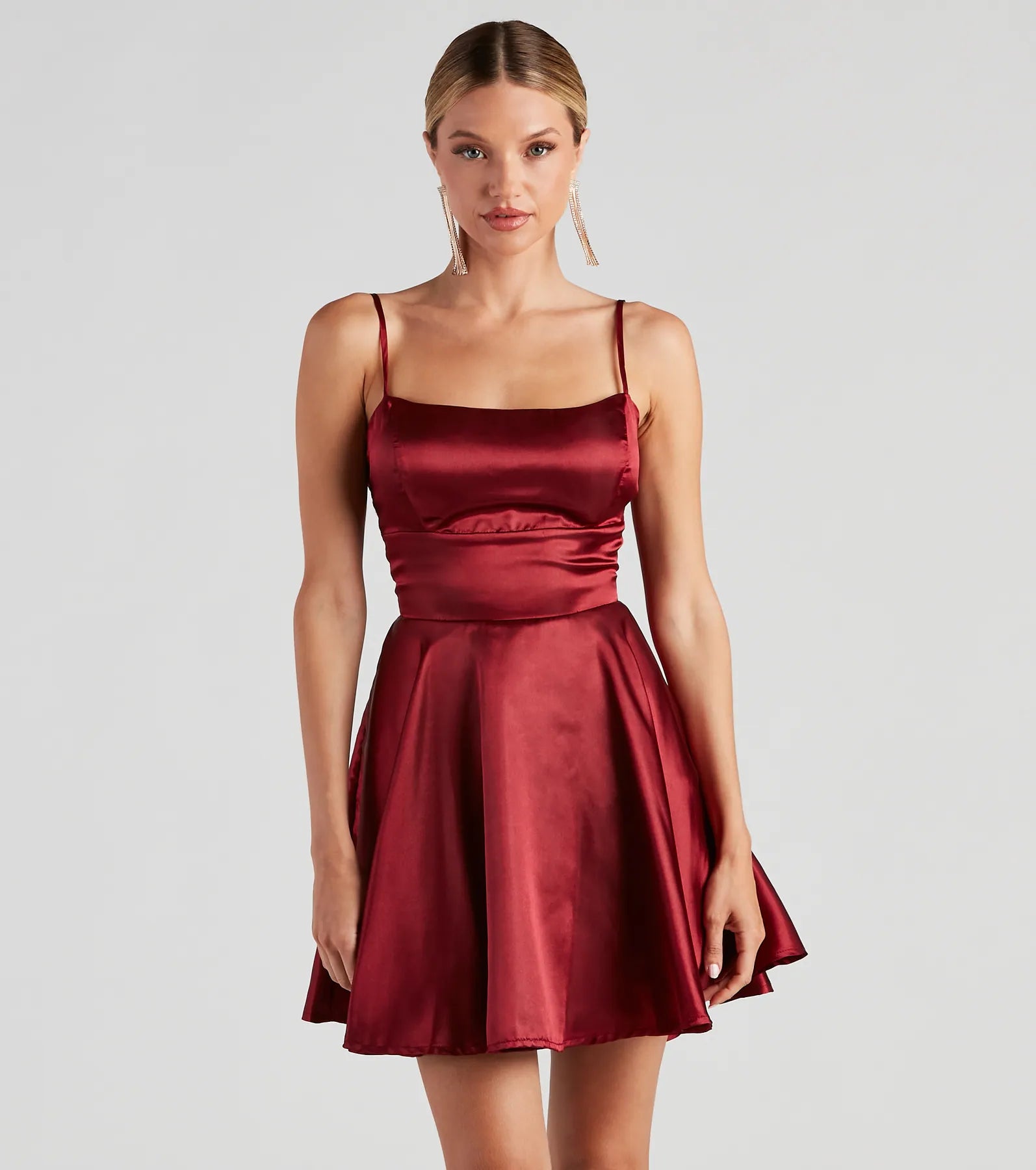Mini dresses with mesh panels for a sexy and trendy look Aspen Woven Satin Party Dress Mini dresses with mesh panels for a sexy and trendy look Aspen Woven Satin Party Dress
