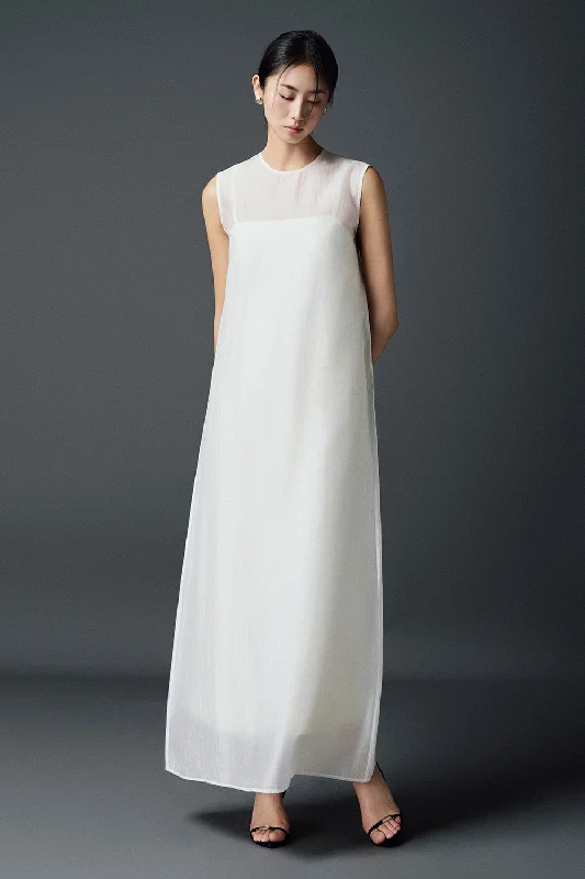Layered Casual Dresses for a Stylish Ensemble Lavinia Trapezoid Round Neck Chiffon Ankle Length Dress Layered Casual Dresses for a Stylish Ensemble Lavinia Trapezoid Round Neck Chiffon Ankle Length Dress