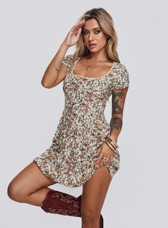 Off - Shoulder Casual Dresses for a Feminine Touch​ Tipani Mini Dress Cream