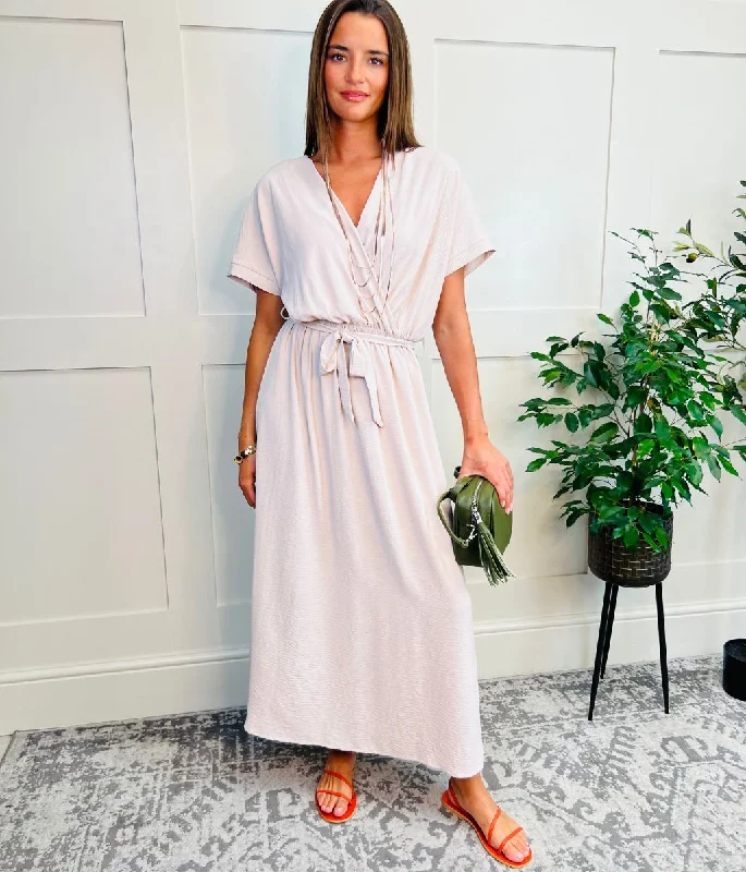 A - Line Casual Dresses for a Flattering Silhouette​ Stone Belted Midaxi Dress