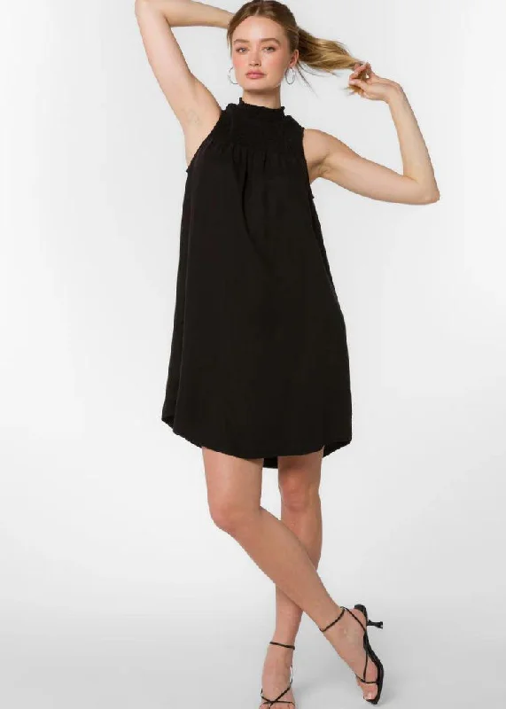 Cotton - Linen Blend Casual Dresses Velvet Heart Nettie Shift Dress- Black ***FINAL SALE*** Cotton - Linen Blend Casual Dresses Velvet Heart Nettie Shift Dress- Black ***FINAL SALE***
