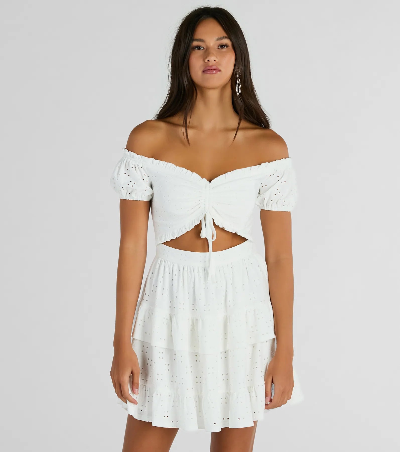 Washable Casual Dresses for Convenient Cleaning Catch A Cutie Short Sleeve Cutout Eyelet Skater Dress Washable Casual Dresses for Convenient Cleaning Catch A Cutie Short Sleeve Cutout Eyelet Skater Dress