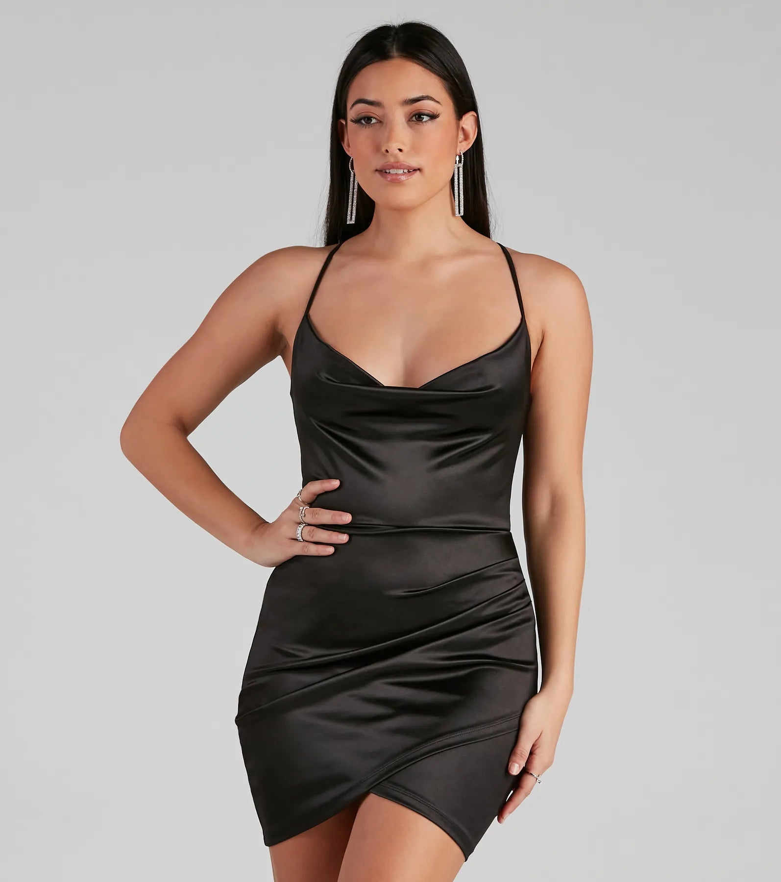 Mini dresses with empire waists for a flattering fit Colbie Satin Bodycon Party Dress Mini dresses with empire waists for a flattering fit Colbie Satin Bodycon Party Dress