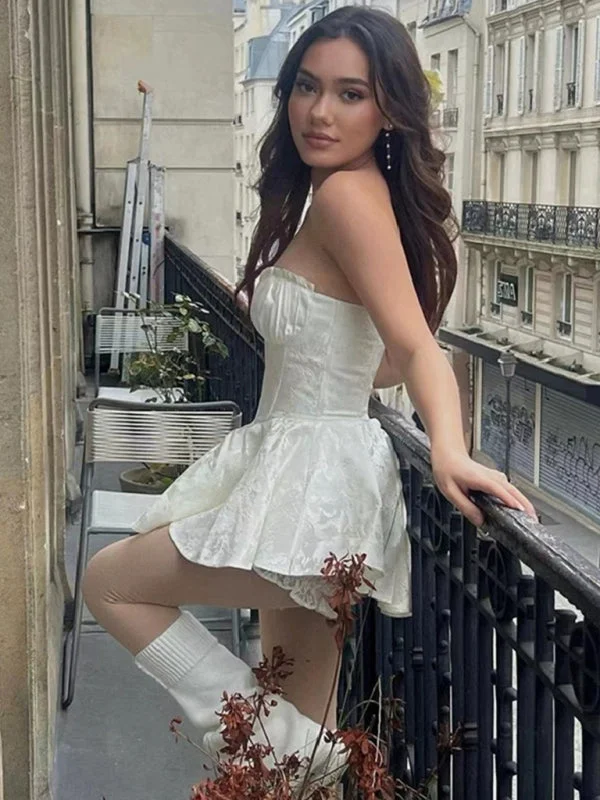 Velvet mini dresses for autumn weddings Lace jacquard tight sexy tube top dress high waist slim birthday dress princess dress Velvet mini dresses for autumn weddings Lace jacquard tight sexy tube top dress high waist slim birthday dress princess dress