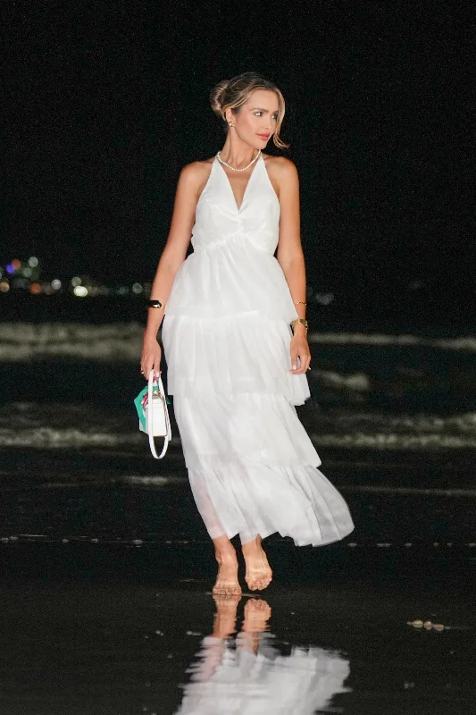 Concert - Wear Casual Dresses with a Fun Style​ Bianca Tulle Maxi Dress in White
