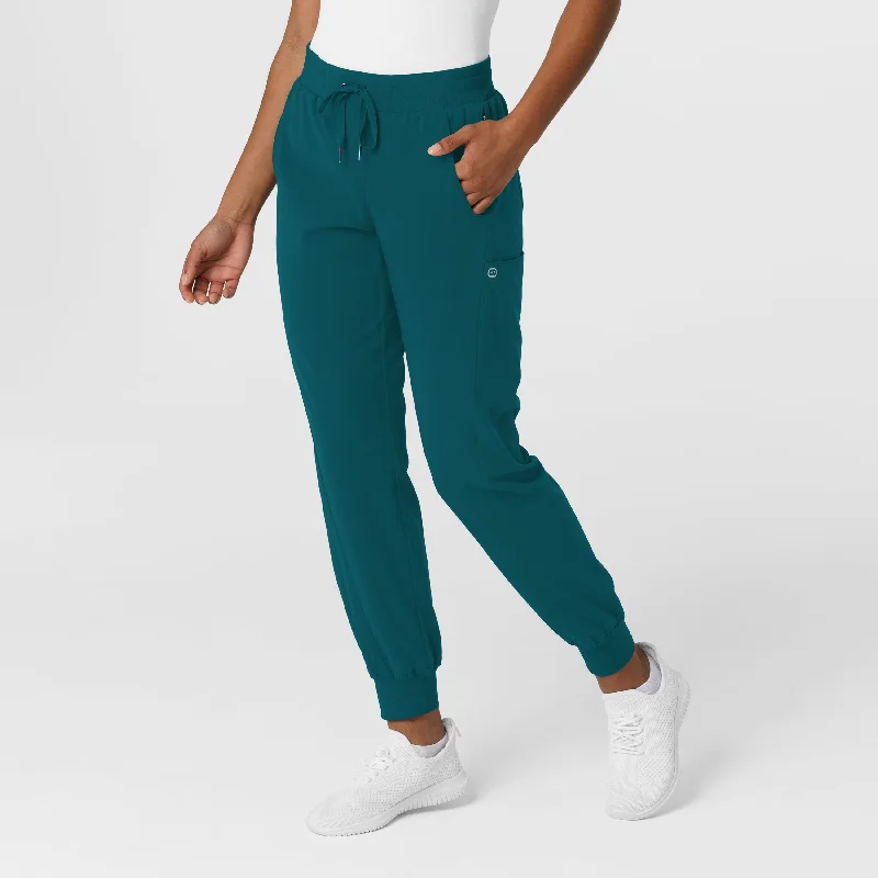 Open - front sweater pants for a breezy look​ Aero Remix Women's Cargo Jogger Scrub Pant - Caribbean