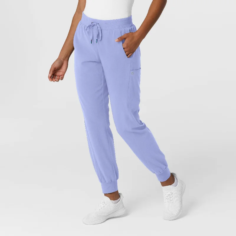 Matching sweater and pants sets for a coordinated outfit​ Aero Remix Women's Cargo Jogger Scrub Pant - Ceil Blue