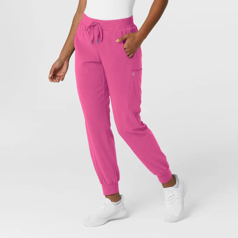 Women's cashmere sweater pants for winter​ Aero Remix Women's Cargo Jogger Scrub Pant - Fuchsia