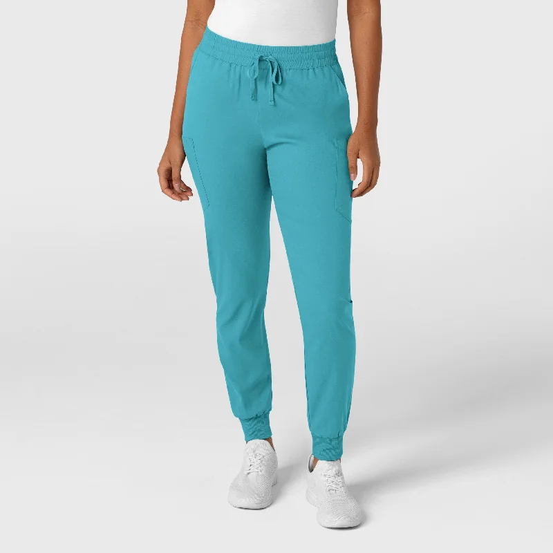 Easy - care sweater pants for busy lifestyles​ Boundless Women's Jogger Scrub Pant - Teal