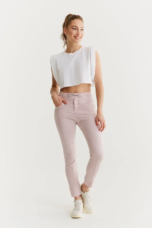Matching sweater and pants sets for a coordinated outfit Mila Mid Waist Jogger 5 Pocket Ankle Pants Lilac Matching sweater and pants sets for a coordinated outfit Mila Mid Waist Jogger 5 Pocket Ankle Pants Lilac