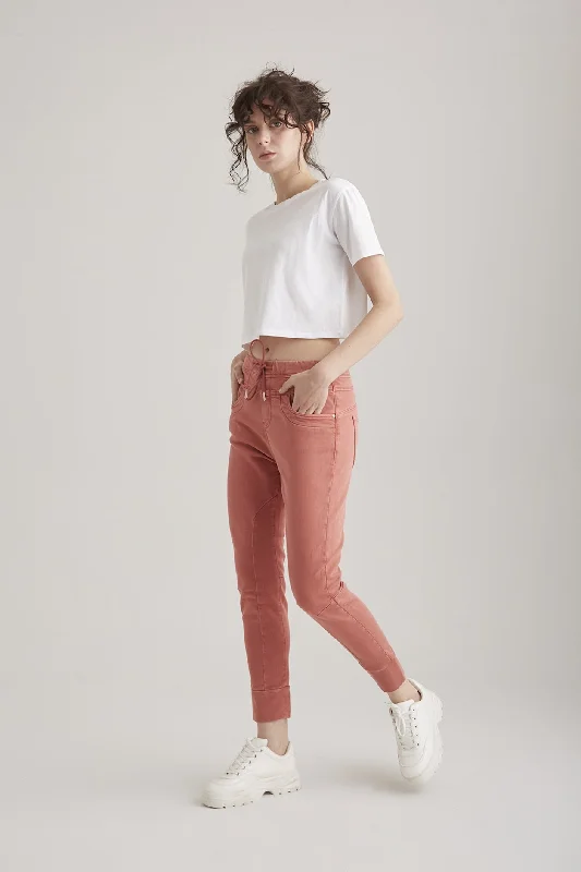 Petite - fit wool sweater pants for petites Mila Mid Waist Jogger 5 Pocket Ankle Pants Sunset Petite - fit wool sweater pants for petites Mila Mid Waist Jogger 5 Pocket Ankle Pants Sunset