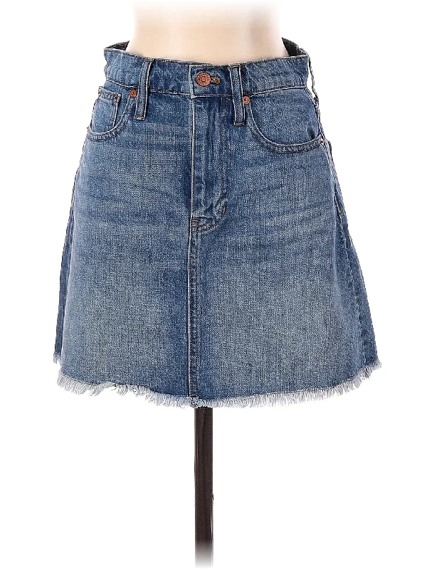 Denim skirts with sweaters for a cozy fall look Denim Skirt