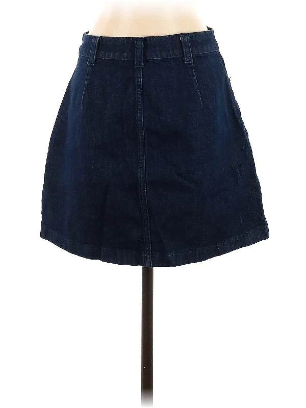 Embroidered denim skirts with floral designs Denim Skirt