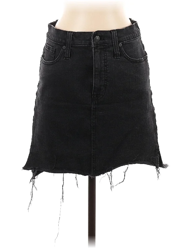Denim skirts with belt loops for accessorizing Denim Skirt