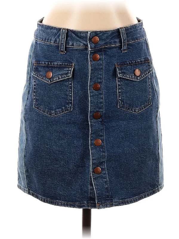 Denim skirts for music festivals with a boho - chic style Denim Skirt