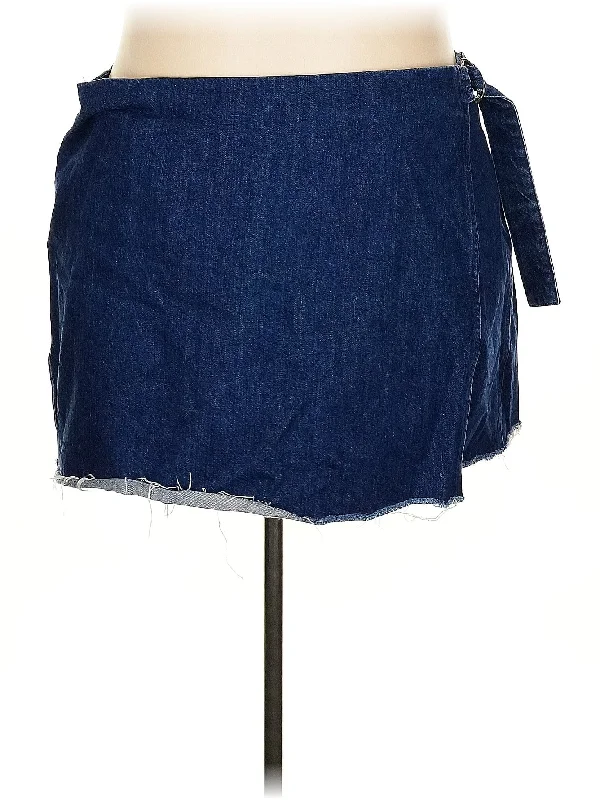 Denim skirts with belt loops for accessorizing Denim Skirt