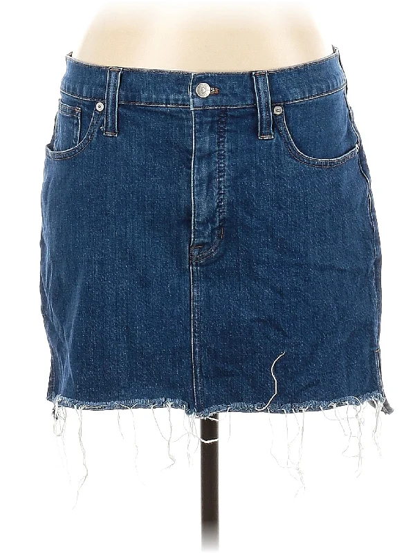 Denim skirts with fringe for a Western look Denim Skirt