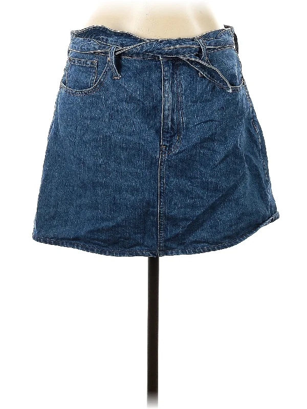 Denim skirts with crop tops for a trendy style Denim Skirt