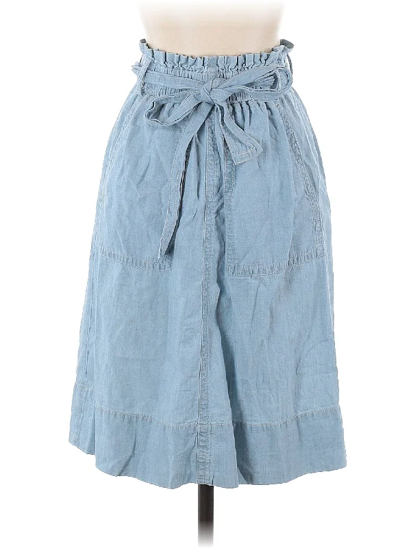 Denim skirts with sandals for a summer - ready outfit Denim Skirt