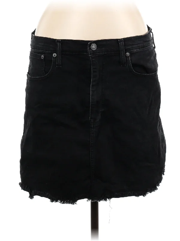 Denim skirts with fringe for a Western look Denim Skirt