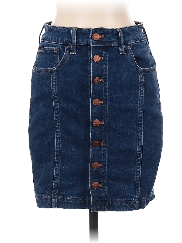 Zip - up denim skirts for easy wear Denim Skirt
