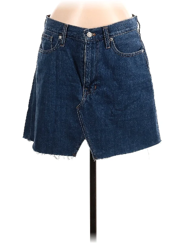 Ruffled denim skirts for added elegance Denim Skirt
