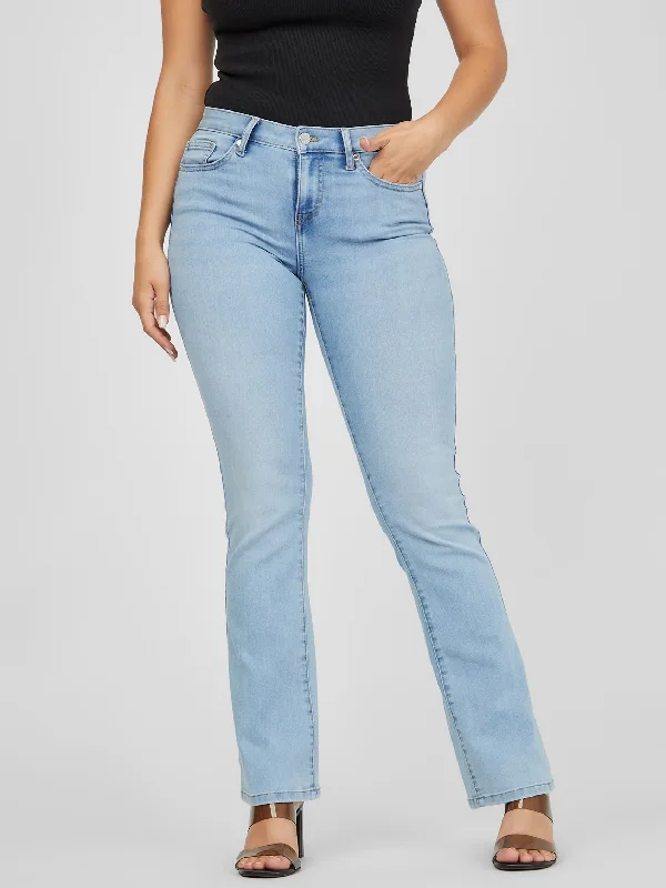Acid - wash women jeans with a retro finish  Eco Lyllah Mid-Rise Bootcut Jeans