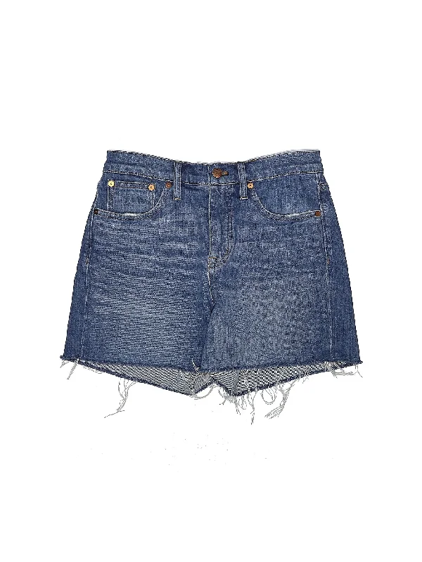 Plus Size Women's Denim Shorts with a Button - Fly in Dark Indigo for a Durable and Timeless Style High-Rise Denim Shorts in Medium Wash Plus Size Women's Denim Shorts with a Button - Fly in Dark Indigo for a Durable and Timeless Style High-Rise Denim Shorts in Medium Wash