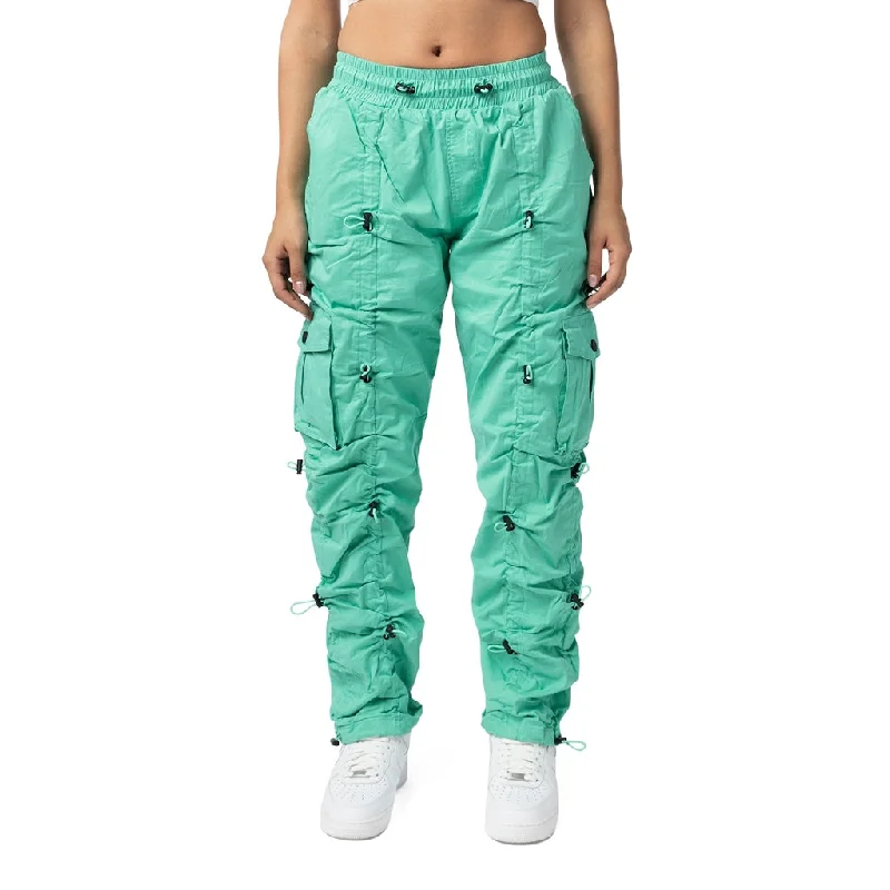 Striped sweater pants for a classic pattern​ High Rise Multi Bungee Jogger - Jade