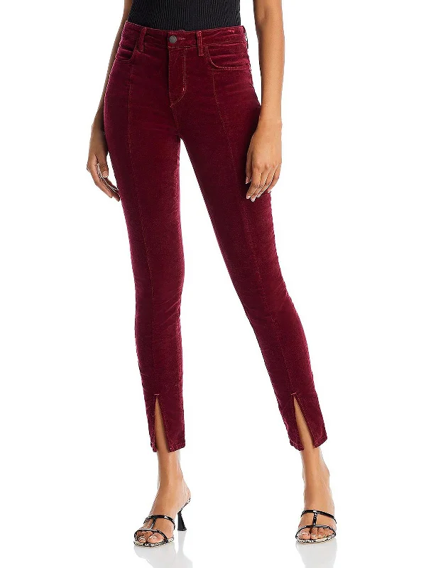 Stretch women jeans for enhanced mobility and comfort  Jyothi Womens Velveteen Skinny High-Waist Jeans