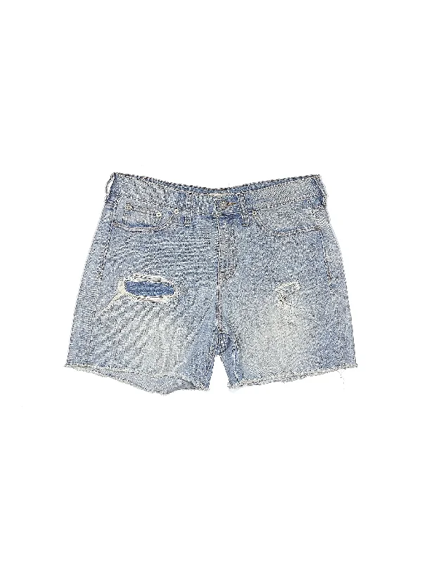 Women's Satin - Finish Shorts in Burgundy for a Luxurious and Stylish Nighttime Look Low-Rise Denim Shorts in Light Wash