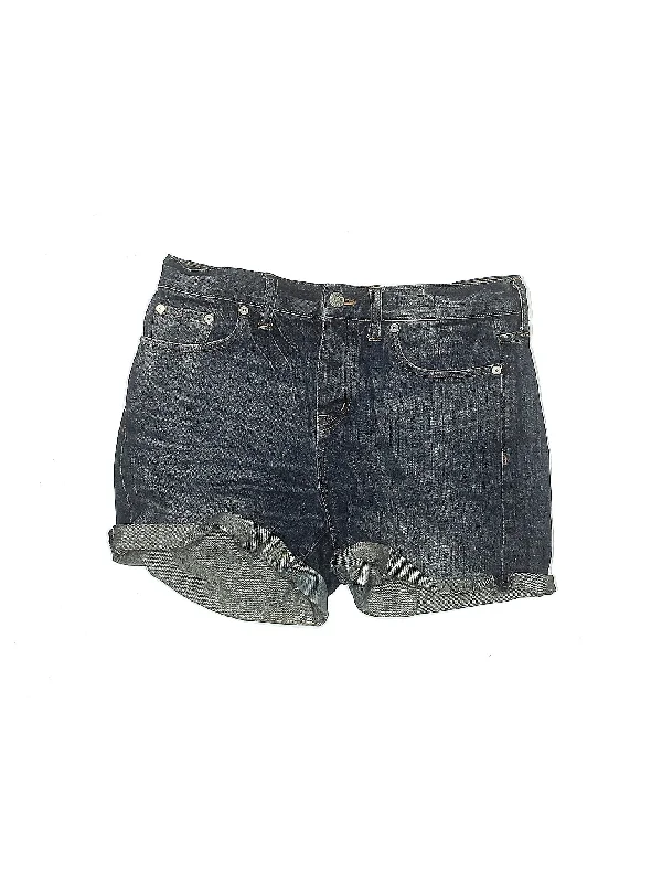Plus Size Women's Denim Cut - off Shorts with Frayed Edges for a Casual and Laid - Back Vibe Mid-Rise Denim Shorts in Dark Wash Plus Size Women's Denim Cut - off Shorts with Frayed Edges for a Casual and Laid - Back Vibe Mid-Rise Denim Shorts in Dark Wash