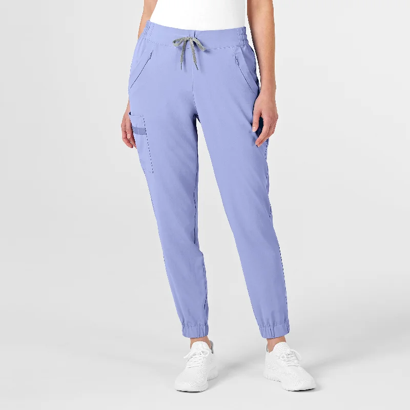 Breathable sweater pants for all - day comfort RENEW Women's Jogger Scrub Pant - Ceil Blue Breathable sweater pants for all - day comfort RENEW Women's Jogger Scrub Pant - Ceil Blue