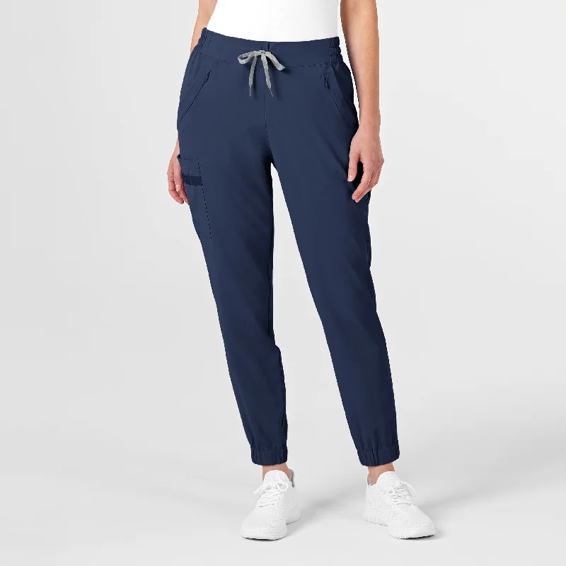 Wide - leg sweater pants for a trendy style​ RENEW Women's Jogger Scrub Pant - Navy