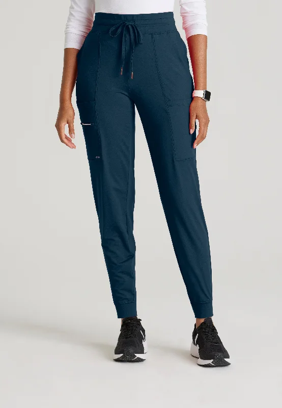 Cable - knit sweater pants for a textured feel​ Pro Knit 5-Pocket Drawcord Waist Jogger Scrub Pant