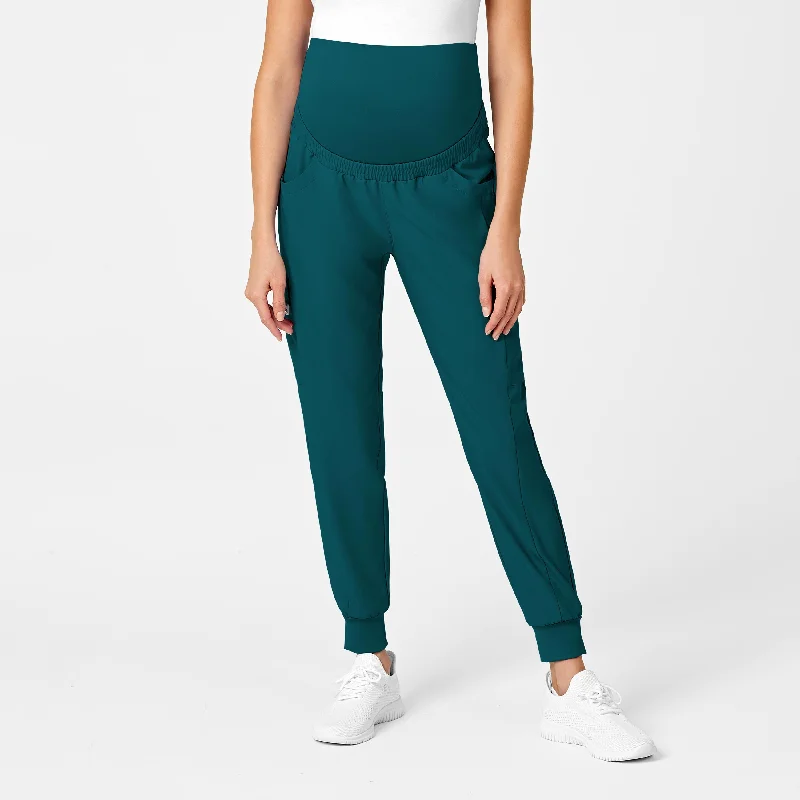 Petite - fit wool sweater pants for petites​ W123 Maternity Jogger Scrub Pant - Caribbean
