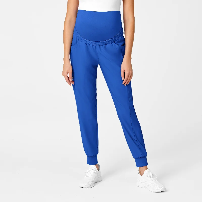 Low - rise sweater pants for a casual look​ W123 Maternity Jogger Scrub Pant - Royal