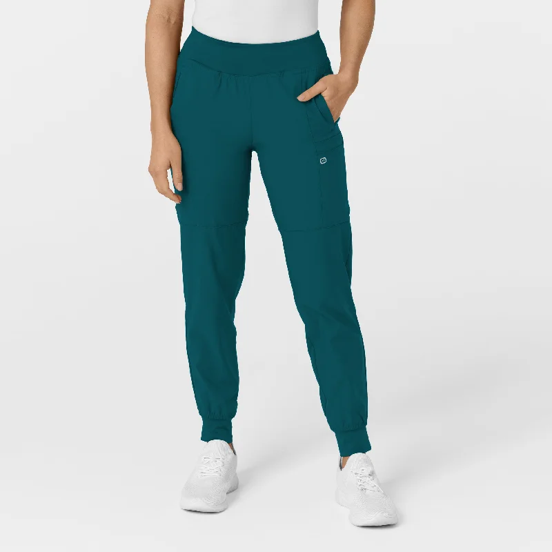Skinny - fit sweater pants for a sleek appearance W123 Women's Comfort Waist Cargo Jogger Scrub Pant - Caribbean Skinny - fit sweater pants for a sleek appearance W123 Women's Comfort Waist Cargo Jogger Scrub Pant - Caribbean