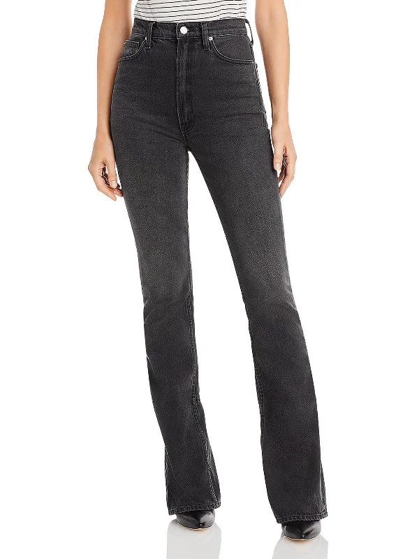 Skinny women jeans with a form - fitting design Wedge Womens High Rise Slit Heel Bootcut Jeans Skinny women jeans with a form - fitting design Wedge Womens High Rise Slit Heel Bootcut Jeans