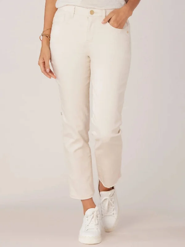 Cargo women jeans with multiple pockets for added functionality Women's "ab"solution Slim Straight Jeans In Beige Cargo women jeans with multiple pockets for added functionality Women's "ab"solution Slim Straight Jeans In Beige