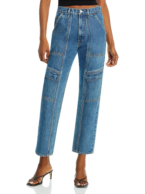 Light - wash women jeans for a fresh and summery appearance Womens High Rise Ankle Cargo Jeans Light - wash women jeans for a fresh and summery appearance Womens High Rise Ankle Cargo Jeans