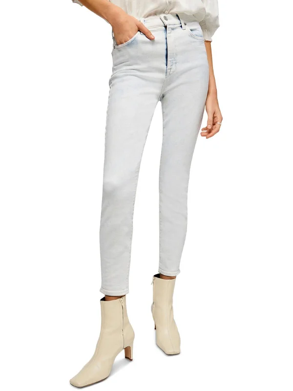 Acid - wash women jeans with a retro finish Womens Skinny Light Wash High-Waist Jeans Acid - wash women jeans with a retro finish Womens Skinny Light Wash High-Waist Jeans