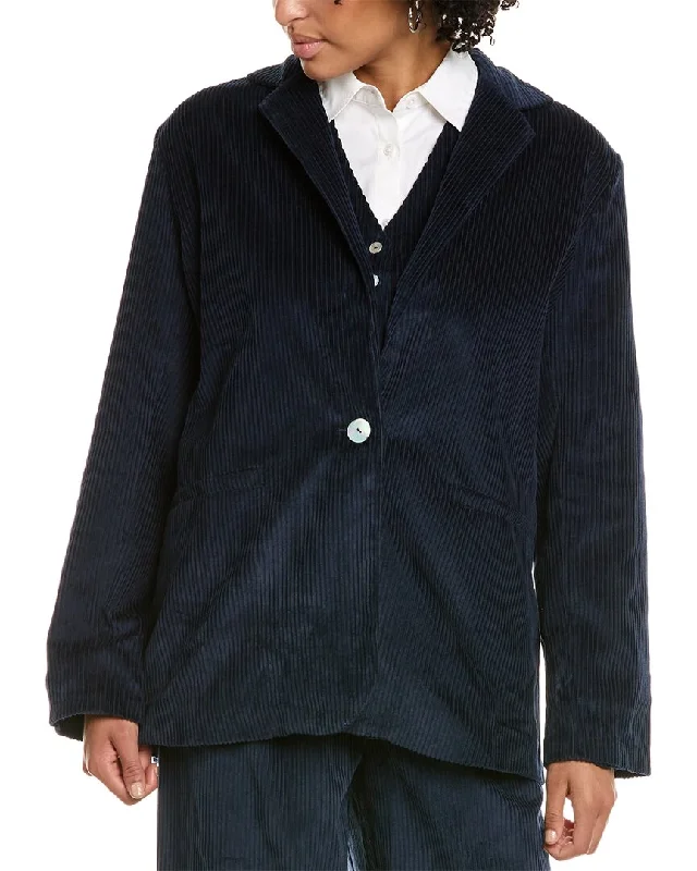 Single - Breasted Women's Tweed Blazers with Gold Buttons for a Classic Look DONNI. Cord Blazer Single - Breasted Women's Tweed Blazers with Gold Buttons for a Classic Look DONNI. Cord Blazer