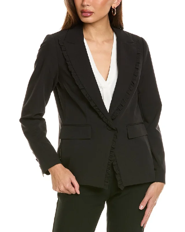 Double - Breasted Women's Leather Blazers in Taupe for an Edgy Look DREW Logan Blazer Double - Breasted Women's Leather Blazers in Taupe for an Edgy Look DREW Logan Blazer