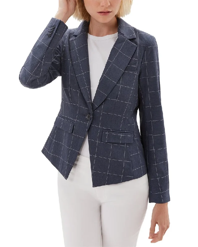 Plus Size Women's Military - Inspired Blazers with Gold Accents for a Bold Look ecru One Button Blazer Plus Size Women's Military - Inspired Blazers with Gold Accents for a Bold Look ecru One Button Blazer