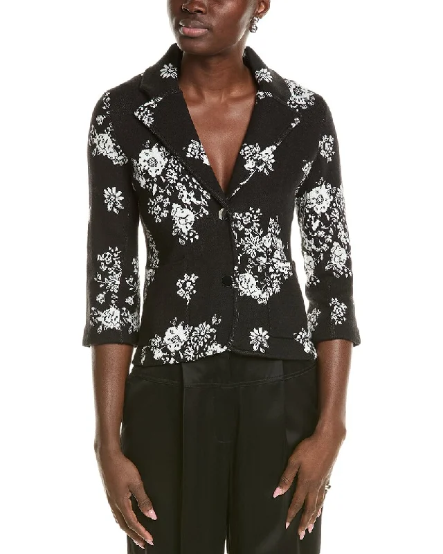 Plus Size Women's Embroidered Blazers in Floral Patterns for a Feminine Touch Minnie Rose Floral Blazer Plus Size Women's Embroidered Blazers in Floral Patterns for a Feminine Touch Minnie Rose Floral Blazer